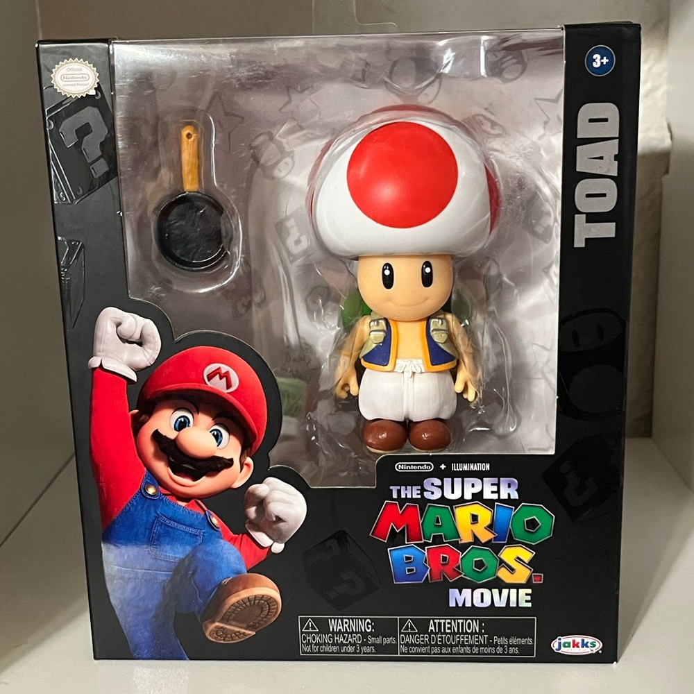 New The Super Mario Bros Movie TOAD 5" Figure Jakks Pacific Nintendo